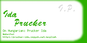 ida prucker business card
